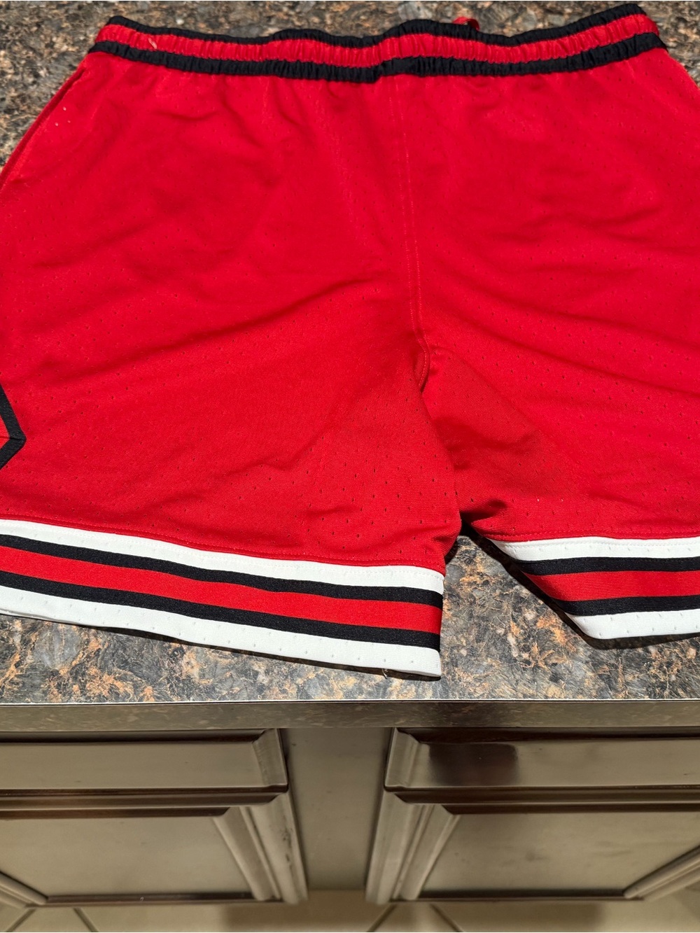 Jordan Red Boys' Athletic Shorts with Black and White Trim
